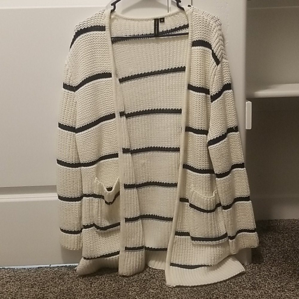 Striped Sweater Cardigan